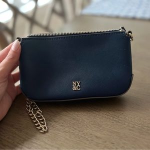 New York & Company Navy Mini Shoulder Purse